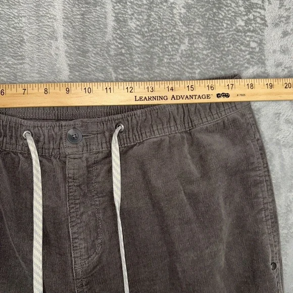 VUORI Optimist Men's Stretch Corduroy Drawstring Pants Gray‎ Size XL  ~EUC - Picture 12 of 13